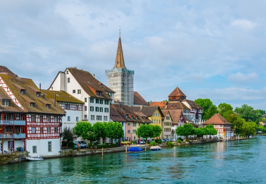 Diessenhofen von Gailingen aus fotografiert.