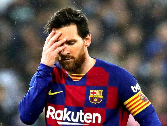 epa08625650 (FILE) - FC Barcelona&#039;s Lionel Messi reacts during the Spanish La Liga soccer match between Real Madrid and FC Barcelona, traditionally known as &#039;El Clasico&#039;, at Santiago Be ...