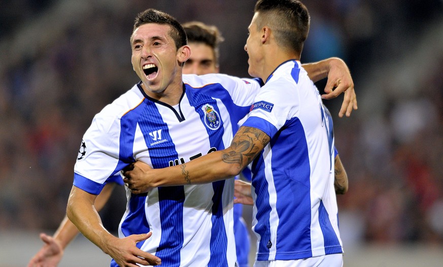 Hector Herrera jubelt über den einzigen Porto-Treffer in Lille.