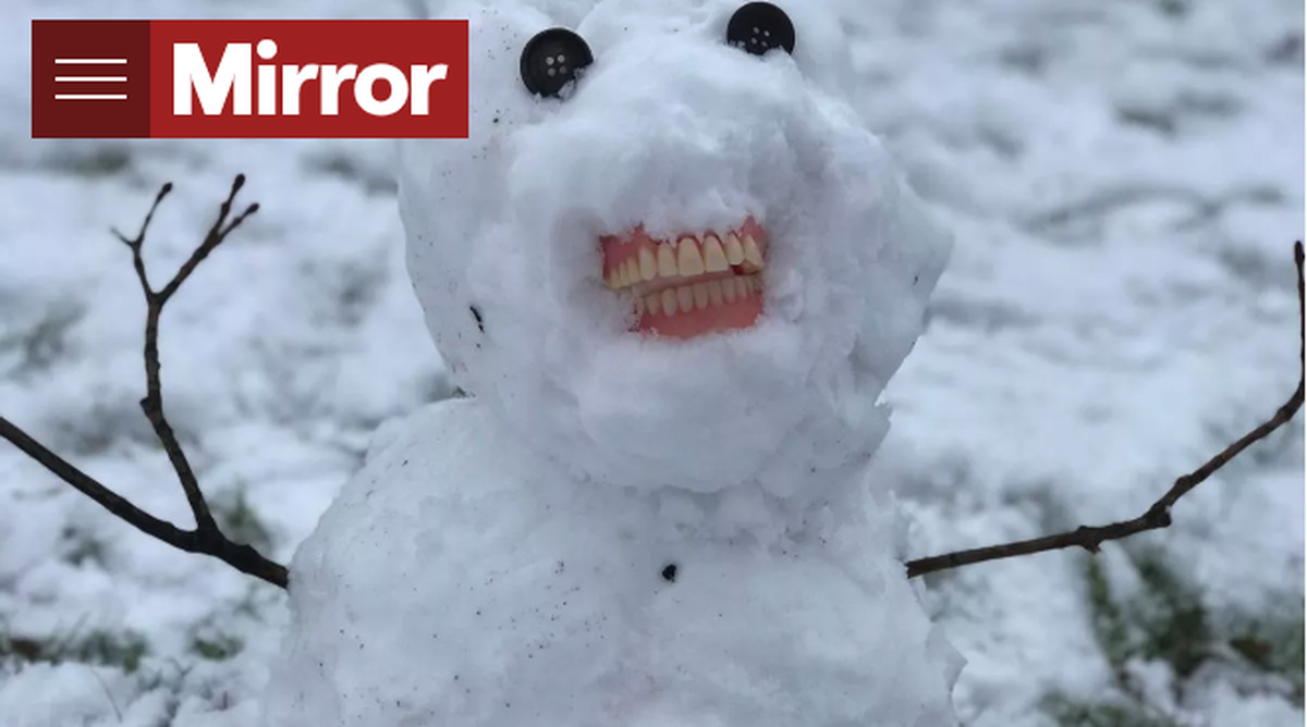 Une petite histoire familiale et hivernale relayée par le Mirror: une mère a été stupéfaite en découvrant le bonhomme de neige sculpté par ses enfants. Ces derniers avaient utilisé...le dentier de leu ...