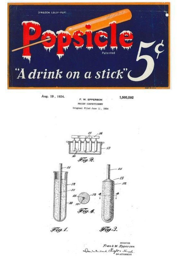 Frank Eppersons Eis am Stiel. Seine Geschichte mit der vergessenen Limo wird noch heute auf die Rückseite von «Popsicle»-Eisschachteln gedruckt.