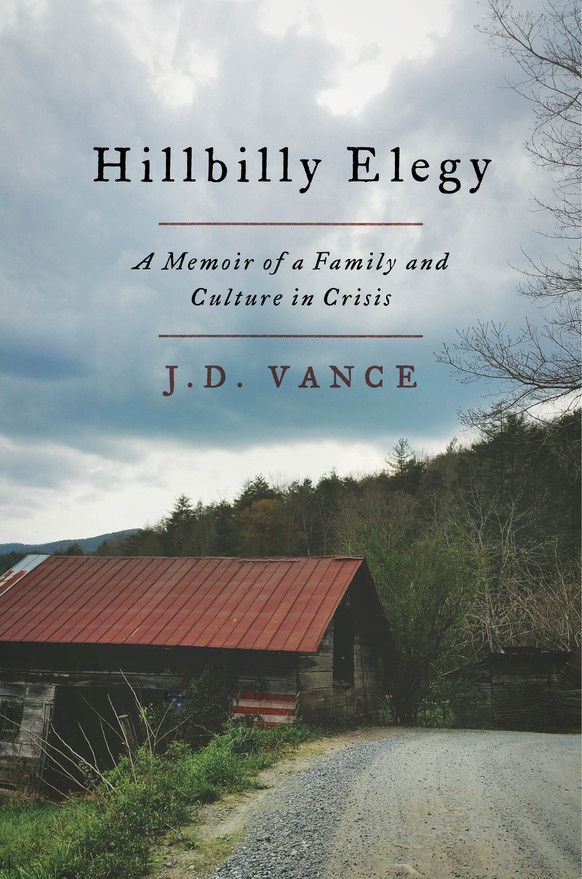 This book cover image released by HarperCollins Publishers shows &quot;Hillbilly Elegy: A Memoir of a Family and Culture in Crisis,&quot; by J.D. Vance. Author J.D. Vance&#039;s book &quot;Hillbilly E ...