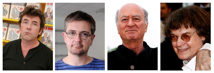 Ermordet:&nbsp;Bernard Verlhac («Tignous»), Stéphane Charbonnier («Charb»), Georges Wolinski («Wolinski») und Jean Cabut («Cabu»).&nbsp;