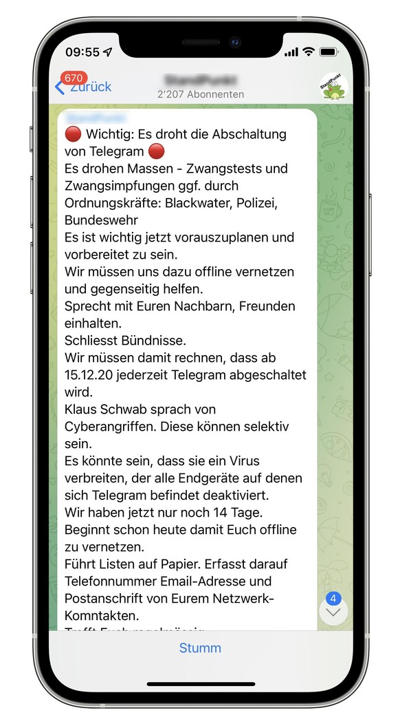 Bei gewissen Verschwörungserzählungen wie der angeblich drohenden Abschaltung von Telegram könnte man als vernünftiger Mensch fast ins Hoffen geraten.