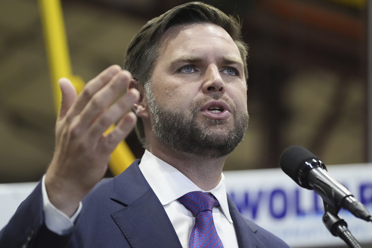 Republican vice presidential nominee Sen. JD Vance, R-Ohio, speaks at a campaign event at Wollard International, Aug. 7, 2024, in Eau Claire, Wis. (AP Photo/Alex Brandon)
JD Vance