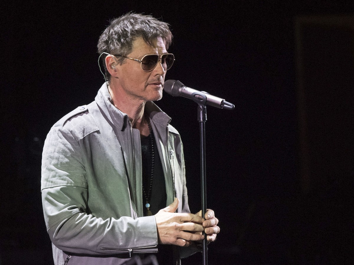 The lead singer of the Norwegian pop band a-ha, Morten Harket performs during their concert in Stuttgart, Germany, Tuesday, Jan. 23, 2018. The band was formed in Oslo, Norway, in 1982, founded by Mort ...