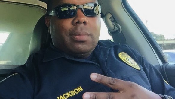 This undated photo provided by Trenisha Jackson shows her husband, Baton Rouge Police Officer Montrell Jackson, one of the three Baton Rouge law enforcement officers who were killed Sunday, July 17, 2 ...