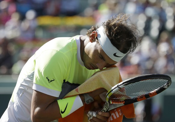 Mund abwischen und weitermachen: Nadal gibt den Titel in Miami noch nicht auf.&nbsp;