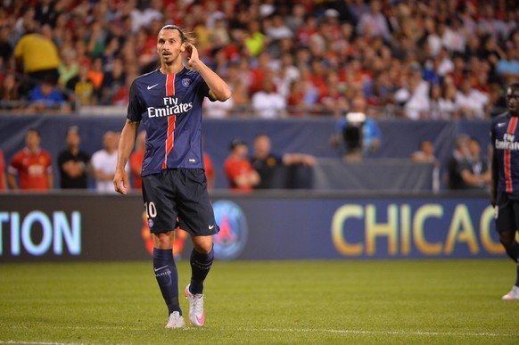 29.07.2015; Chicago; Fussball int. - International Champions Cup - Paris Saint Germain - Manchester United; Zlatan Ibrahimovic (PSG) (Pierre Lahalle/Presse Sports/freshfocus)