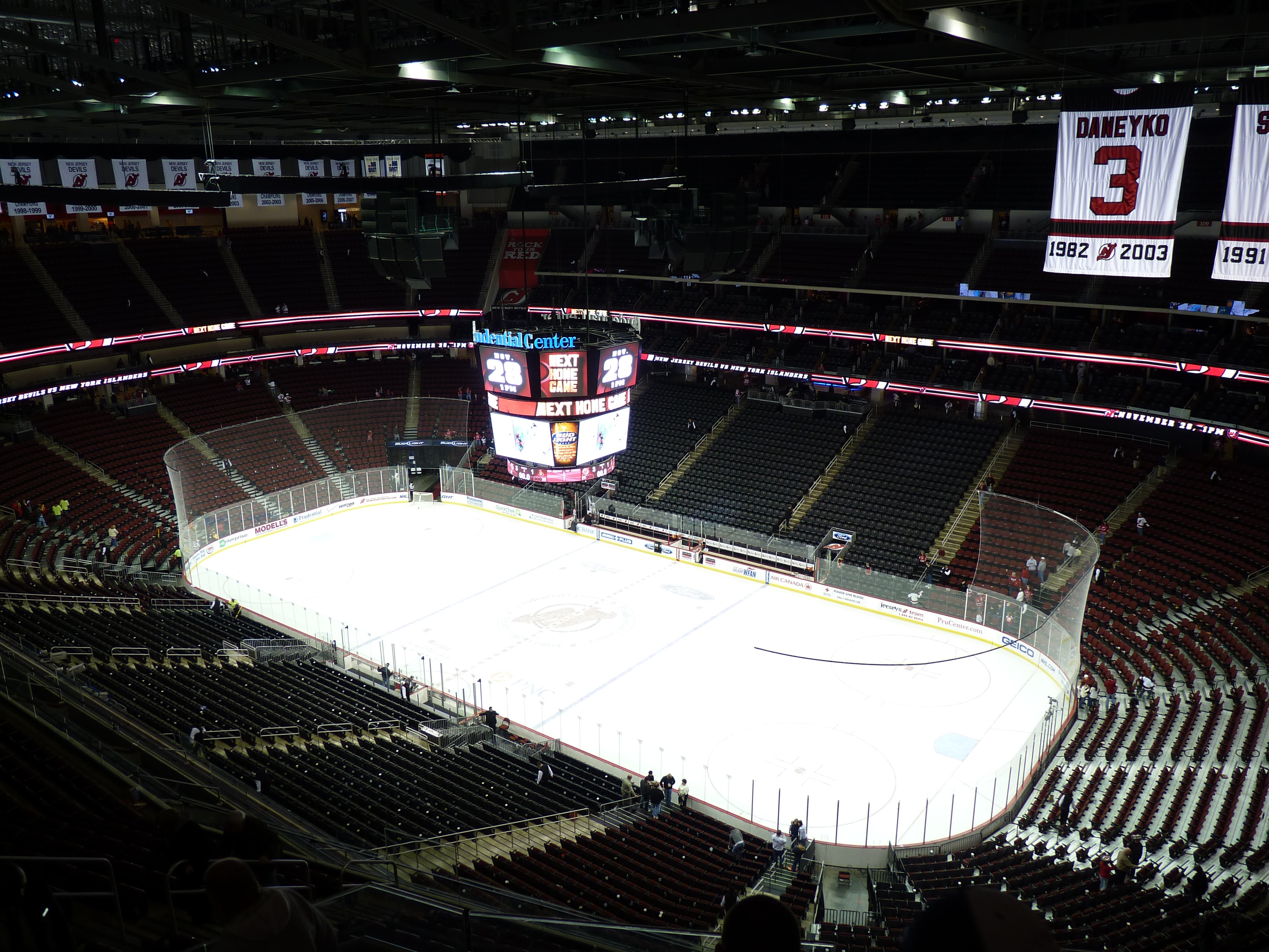 Prudential Center New Jersey, Sicht aus der Press Box