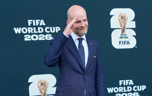 Mattias Grafstrom, the Secretary General of FIFA poses before the World Cup Group A soccer match between Mexico and South Africa in Mexico City, Thursday, June 11, 2026. ((AP Photo/Silvia Izquierdo)
M ...