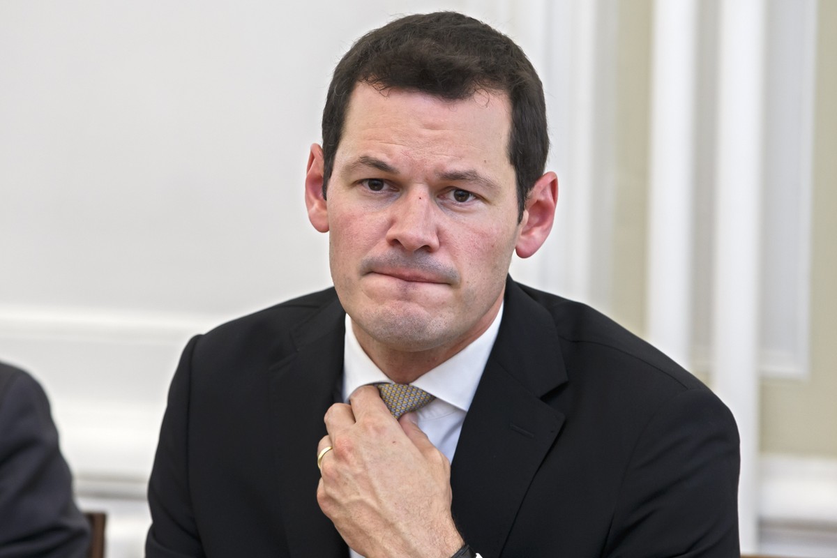 Pierre Maudet, president du Conseil d'Etat, s'exprime, lors d'un point de presse du Conseil d'Etat in corpore, ce mercredi 5 septembre 2018 a Geneve. Le conseiller d'Etat gene ...