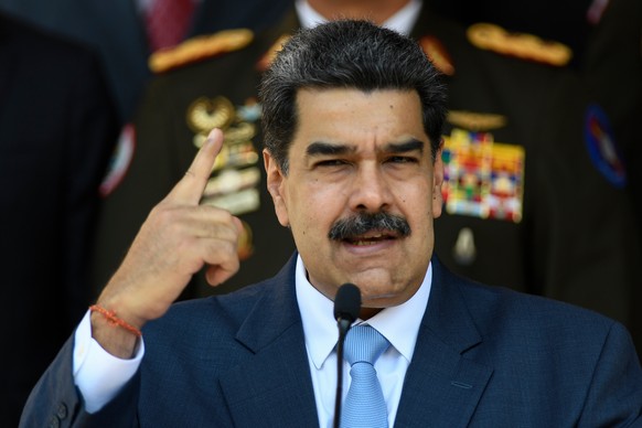 FILE - Venezuelan President Nicolas Maduro gives a press conference at the Miraflores presidential palace, March 12, 2020, in Caracas, Venezuela. (AP Photo/Matias Delacroix, File)
Nicolas Maduro
