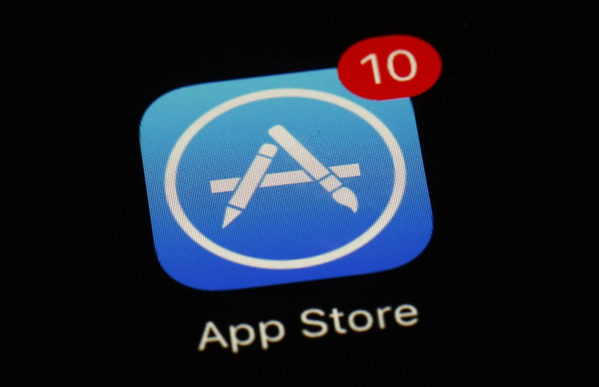 FILE - This March 19, 2018 file photo shows Apple&#039;s App Store app in Baltimore. Since its debut 10 years ago Tuesday, July 10, 2018, Apple’s app store has unleashed new ways for us to work, play, ...