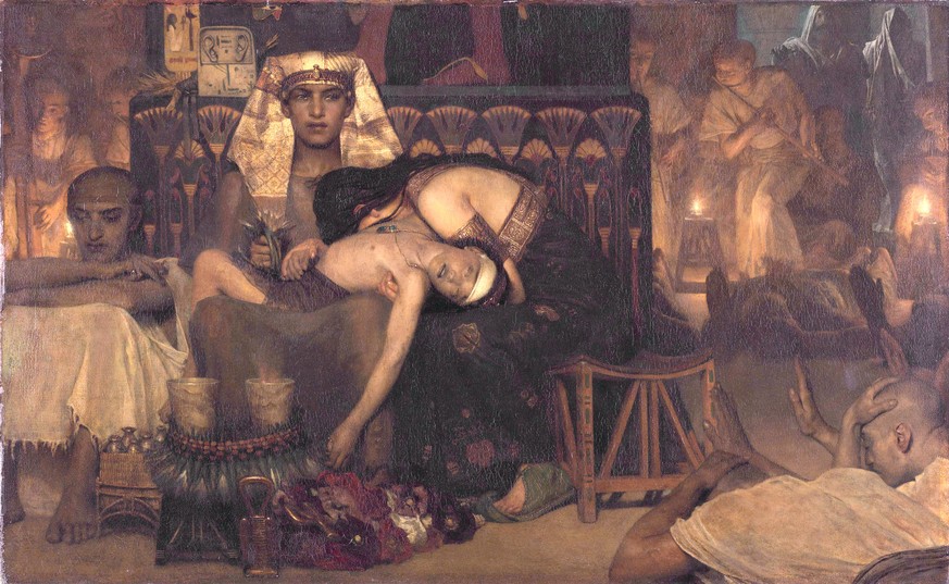Gemälde von Lawrence Alma-Tadema: «Tod des Erstgeborenen des Pharao»,&nbsp;1872.<br data-editable="remove">