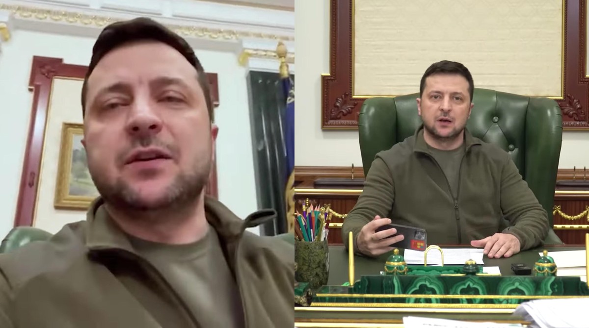 Deux captures d'écrans de la même vidéo, qui passe du selfie à un cadrage classique.