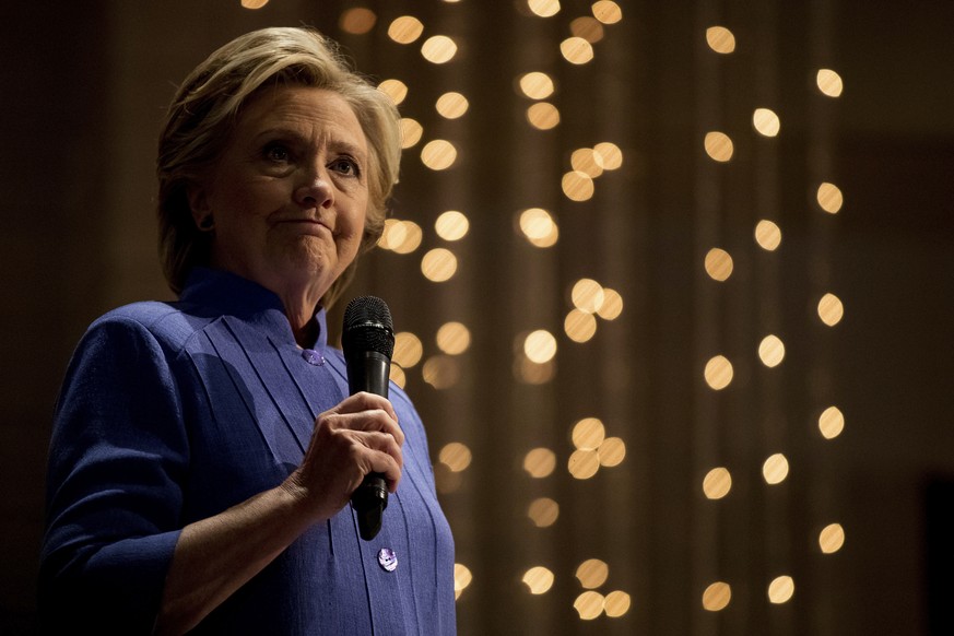 Democratic presidential candidate Hillary Clinton pauses while speaking at New Mount Olive Baptist Church in Fort Lauderdale, Fla., Sunday, Oct. 30, 2016. (AP Photo/Andrew Harnik)