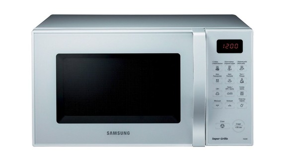 epa01482296 An undated image of a microwave oven produced by Samsung Electronics Co. The global home appliances maker said on 09 September 2008, its accumulated microwave oven sales in Russia surpasse ...