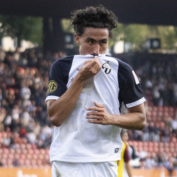 Cheveyo Tsawa (FCZ) (rechts) jubelt nach der 2. Tor fuer den FCZ im Fussball Meisterschaftsspiel der Swiss Super League zwischen Zuerich, FCZ, und Servette FC, SFC, vom Samstag, 13. September 2025 in  ...