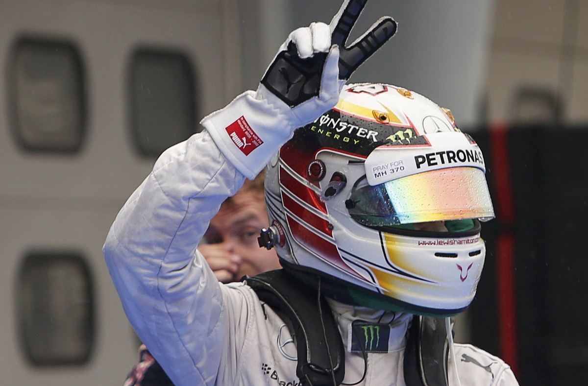 «Victory» für Lewis Hamilton.