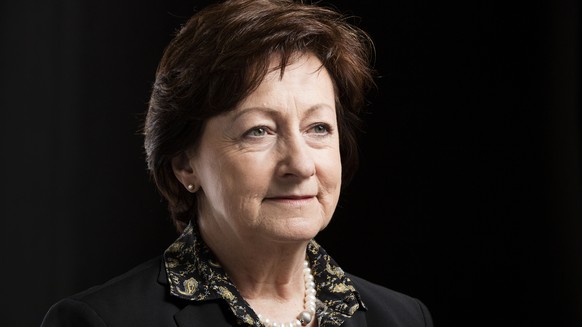 Portrait von Sylvia Flueckiger-Baeni, Nationalraetin der SVP des Kantons Aargau, aufgenommen am 8. Dezember 2015 in Bern. (KEYSTONE/Gaetan Bally)