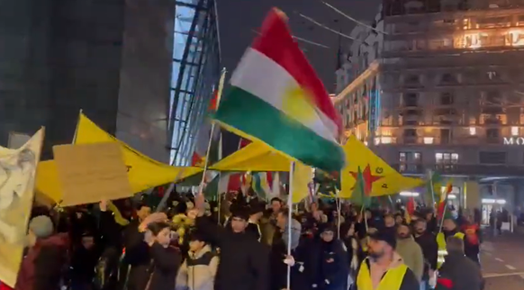 Kurdendemonstration in Luzern, 23.01.2026. (cpf)