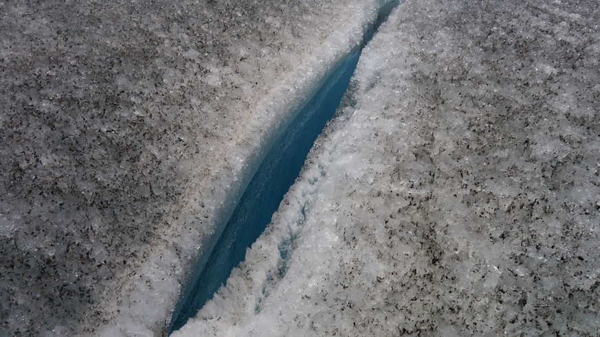 Unterwegs mit Glaziologe Matthias Huss auf dem Rhonegletscher im Kanton Wallis, der rasant schmilz, am 20. Juni 2025.