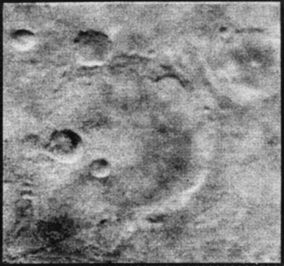 krater mars mariner 4. die raumsonde lieferte die ersten bilder vom mars. 1964