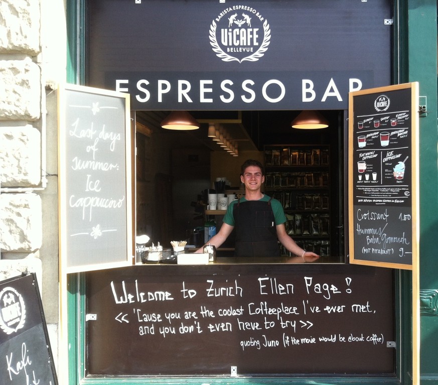 Sooooo herzig! Die Espresso-Bar feierte am Freitag Ellen Page.
