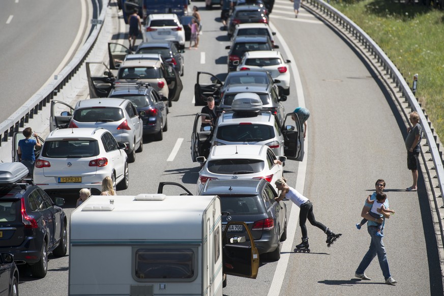 Am Wochenende staute sich die Blechschlange vor dem Gotthard-Nordportal auf 13 Kilometern.