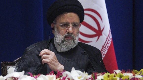 Iran President Ebrahim Raisi speaks at a press conference, during his visit for the United Nations General Assembly, Thursday Sept. 22, 2022, in New York. (AP Photo/Bebeto Matthews)
Ebrahim Raisi