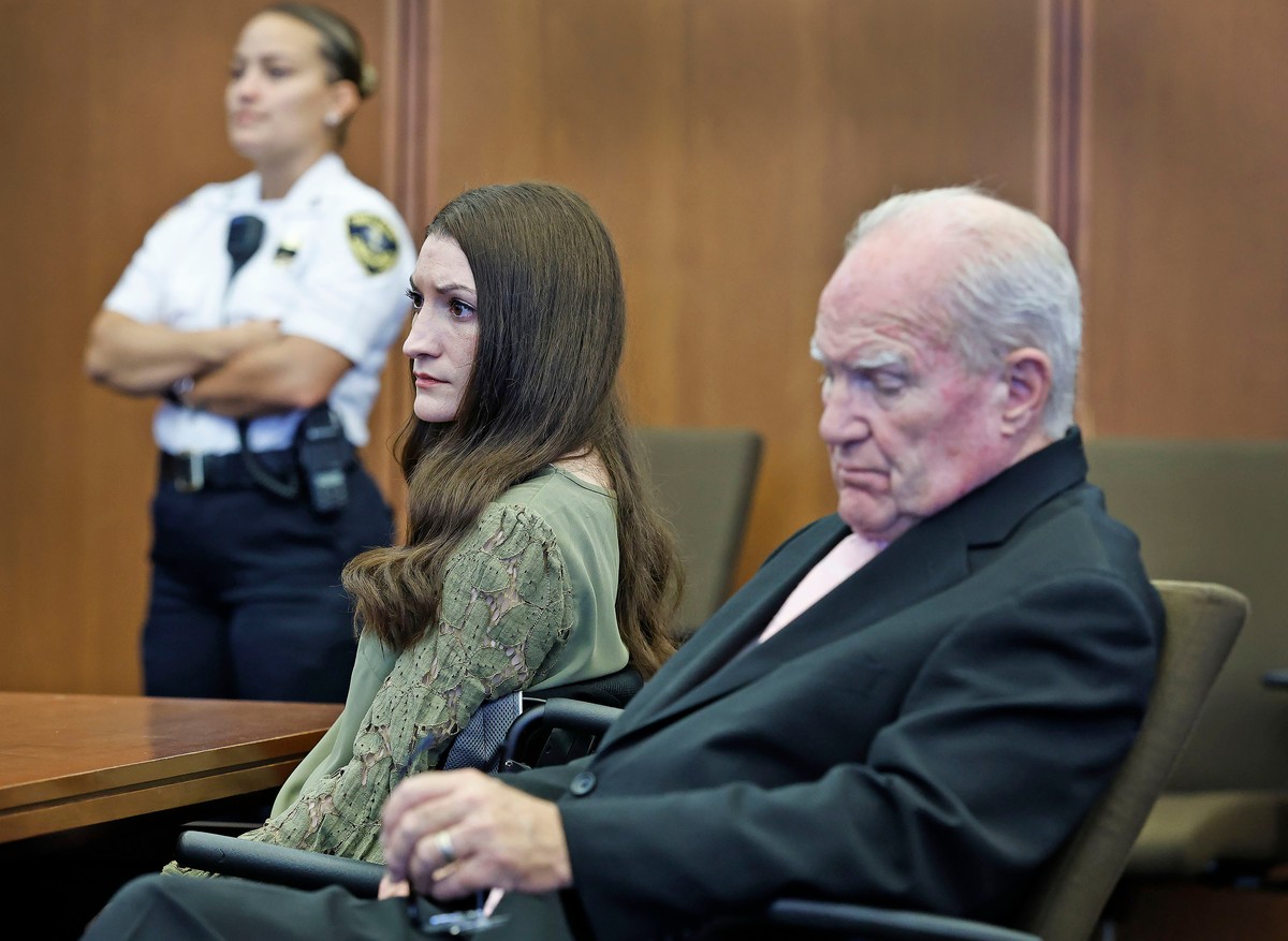 Defendant Lindsay Clancy and attorney Kevin Reddington listen to Judge William Sullivan declare a mistrial in Clancy's murder trial on Friday, Sept. 4, 2026, in Plymouth, Mass. (Greg Derr/The Pat ...