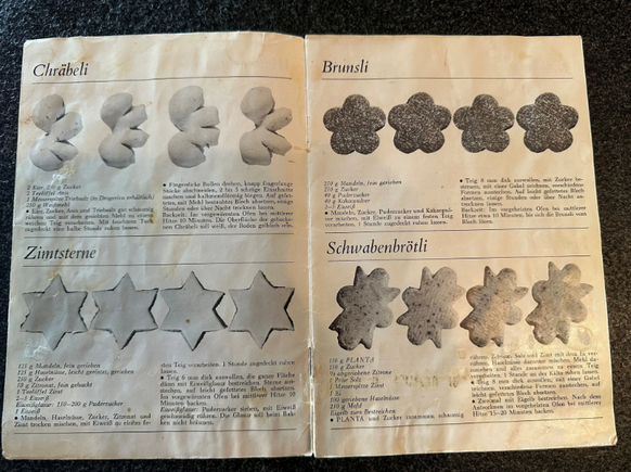 Weihnachtsguetzli von Betty Bossi: dieses Rezepte-Heft begleitet meine Familie schon seit über 60 Jahren.