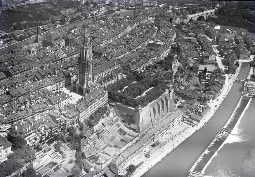 1930: Münster, Matte, Nydeggbrücke. 