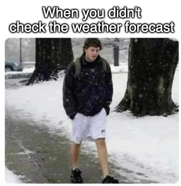 Überraschungs-Winter im Frühling. Die Memes.