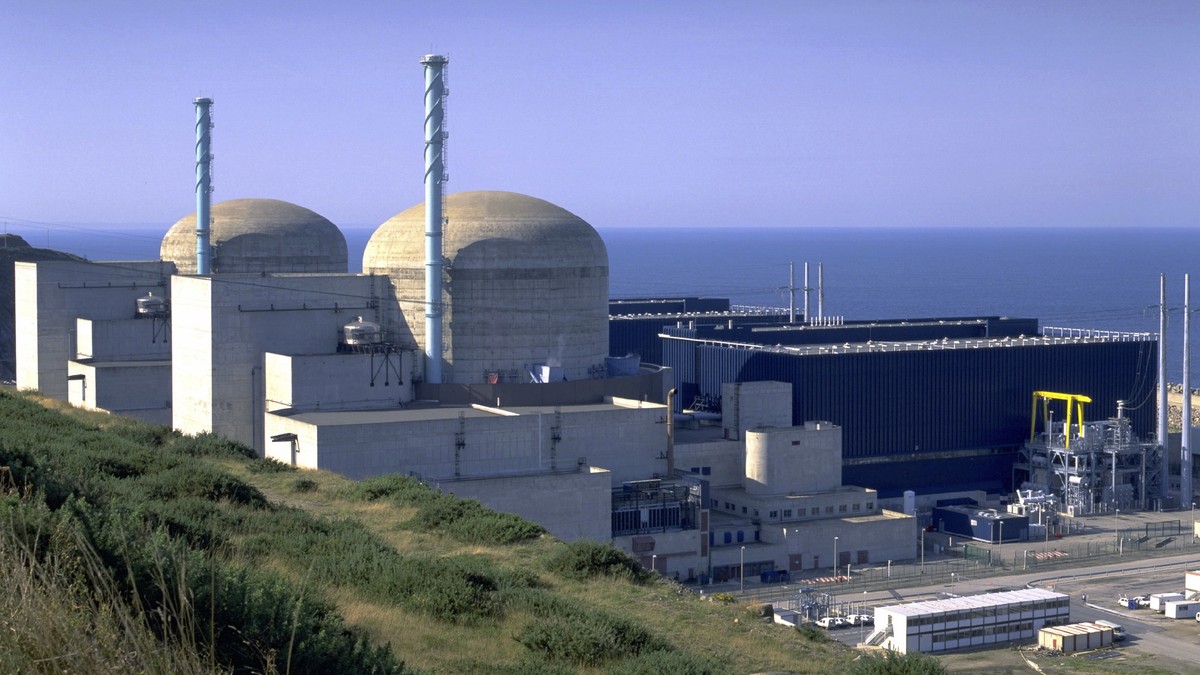 This undated photo provided by Electricite de France (EDF), France's state-run utility company, shows the current nuclear plant of Flamanville, Normandy, France. French authorities say there has  ...