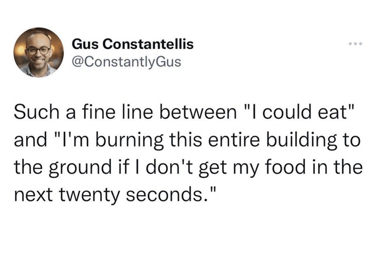 Hangry Post / Meme auf Twitter und Intagram