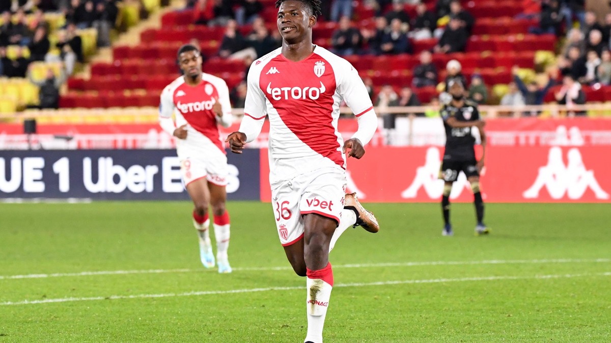 AS Monaco v AC Ajaccio - Ligue 1 Uber Eats 36 Breel EMBOLO asm during the Ligue 1 Uber Eats match between Monaco and Ajaccio at Stade Louis II on January 15, 2023 in Monaco, Monaco. Monaco Monaco NO U ...