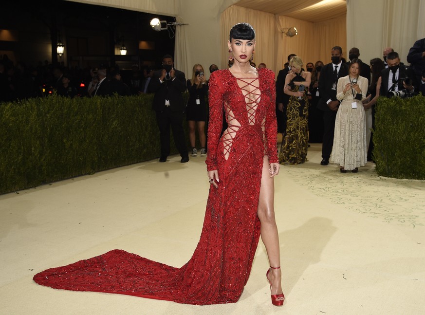 Megan Fox attends The Metropolitan Museum of Art&#039;s Costume Institute benefit gala celebrating the opening of the &quot;In America: A Lexicon of Fashion&quot; exhibition on Monday, Sept. 13, 2021, ...