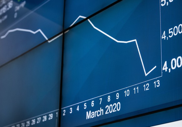 epa08296853 A view of digital market boards at the Australian Stock Exchange (ASX) in Sydney, Australia, 16 March 2020. The ASX dropped more than 7 percent at the opening of trade as concerns over the ...