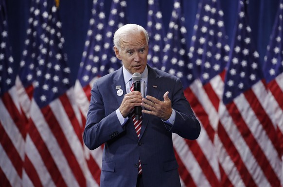 Former Vice President and Democratic presidential candidate Joe Biden speaks during a gun safety forum Wednesday, Oct. 2, 2019, in Las Vegas. (AP Photo/John Locher)