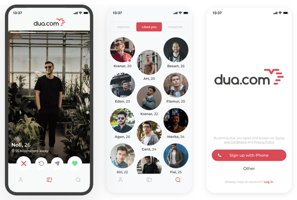 Die App setzt auf Designs und Funktionalitäten, die andere Dating-Apps erfolgreich gemacht haben.