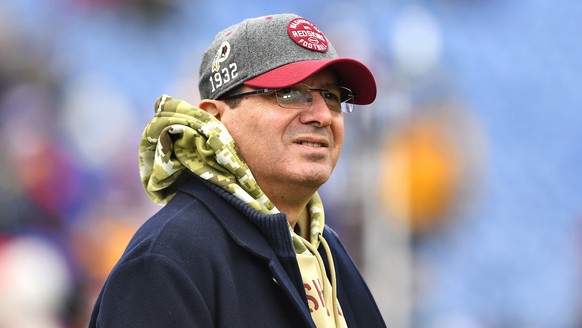 FILE - In this Nov. 3, 2019 file photo, Washington Redskins owner Daniel Snyder is shown before an NFL football game against the Buffalo Bills in Orchard Park, N.Y. Snyder has met with Maryland lawmak ...