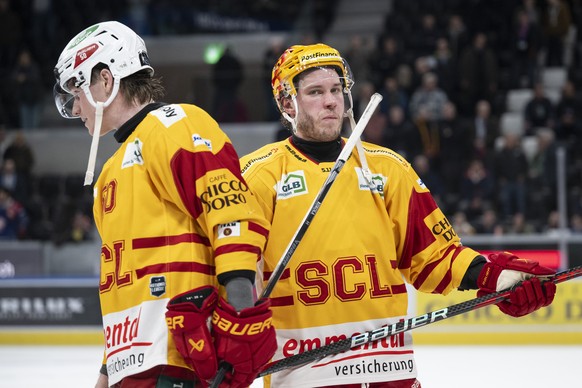 Langnaus PostFinance Top Scorer Aleksi Saarela reagiert enttaeuscht im Eishockeyspiel der National League zwischen den ZSC Lions und den SCL Tigers am Montag, 4. Maerz 2024, in der Swiss Life Arena in ...