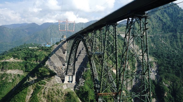 Chenab Bridge - The World's Highest Railway Bridge in Jammu and Kashmir The highest railway bridge in the world, rising almost 400 meters above the Chenab River in the Reasi District of Jammu and Kashmir.  Jammu Jam...