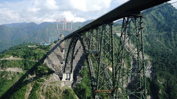 Chenab bridge - The world s highest rail bridge in Jammu and Kashmir World s highest railway bridge, standing nearly 1,200 feet over the Chenab River in Reasi district of Jammu and Kashmir. Jammu Jamm ...