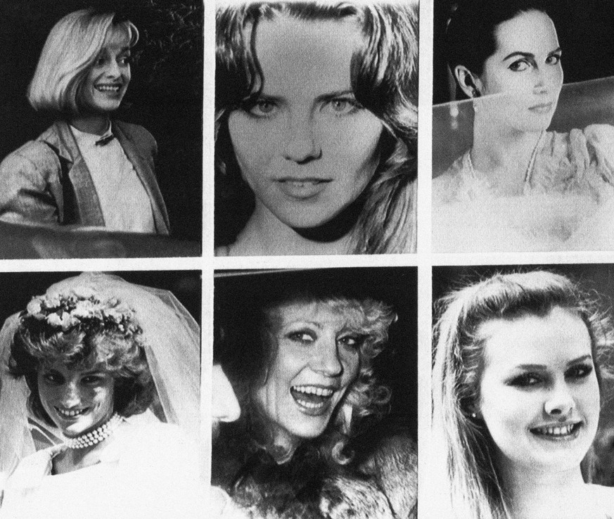 This combo photo shown March 19, 1986 shows the girls whose names have been romantically linked with Prince Andrew, whose engagement to Sarah Ferguson was officially announced on Wednesday. Top (left  ...