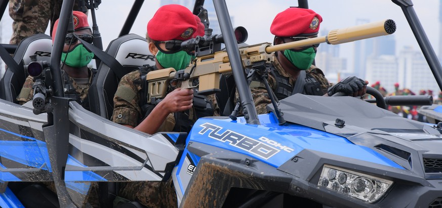 epa08844221 (FILE) The Ethiopian National Defence conducts exercises in the inaugural event of Sheger park during a military parade in Addis Ababa, Ethiopia 10 September 2020 (issued 26 November 2020) ...