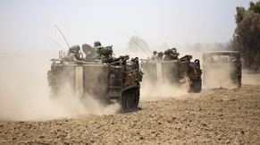 Israelische Militärfahrzeuge im Gazastreifen.