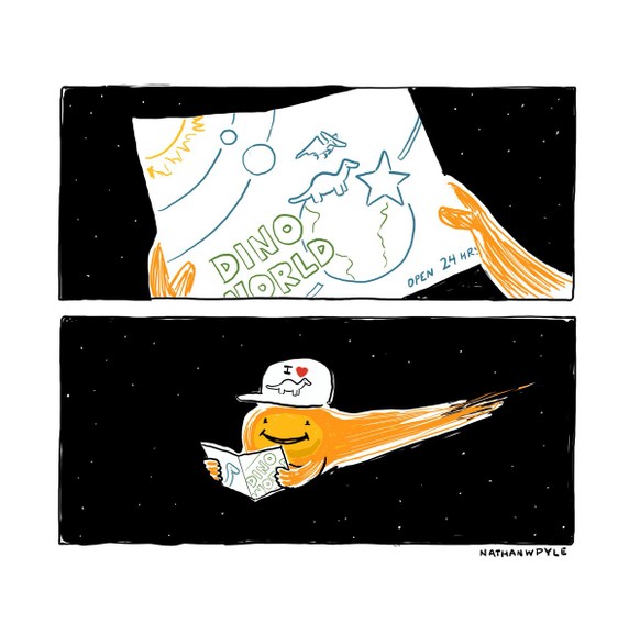 Lösen! Hallo! Da! Löööösen!
Noch ein trauriges Dino-Comic